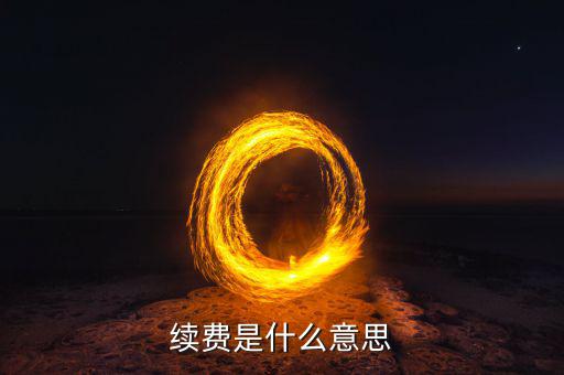 續(xù)費是什么意思