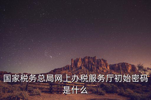 國家稅務總局網(wǎng)上辦稅服務廳初始密碼是什么