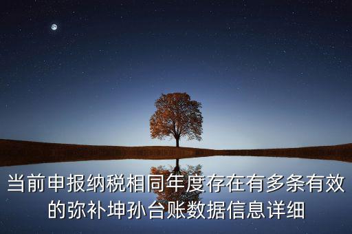 彌補虧損臺賬的維護是什么原因，您的彌補虧損臺賬數據存在問題怎樣聯系專管員