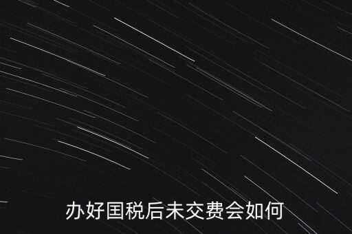 辦好囯稅后未交費(fèi)會(huì)如何