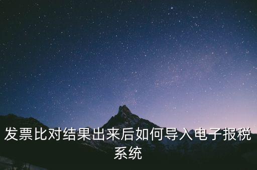 發(fā)票比對結(jié)果出來后如何導(dǎo)入電子報稅系統(tǒng)