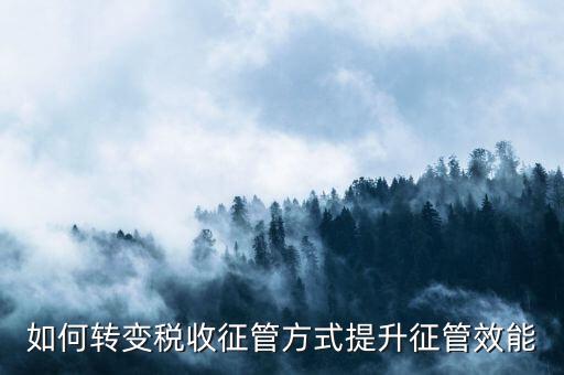 如何轉(zhuǎn)變稅收征管方式提升征管效能