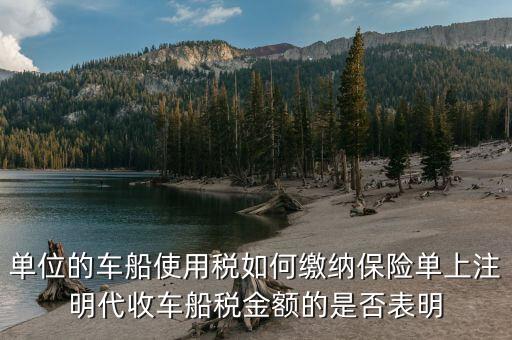 單位的車船使用稅如何繳納保險(xiǎn)單上注明代收車船稅金額的是否表明