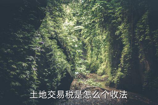 土地交易稅是怎么個收法