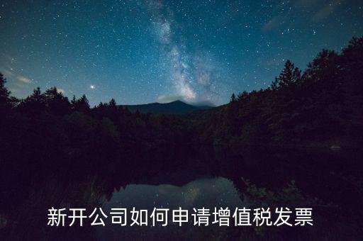 新開公司如何申請?jiān)鲋刀惏l(fā)票