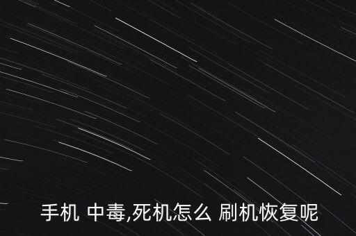  手機(jī) 中毒,死機(jī)怎么 刷機(jī)恢復(fù)呢