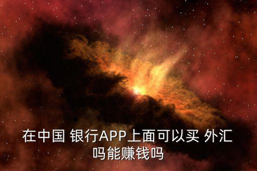 在中國(guó) 銀行APP上面可以買(mǎi) 外匯嗎能賺錢(qián)嗎