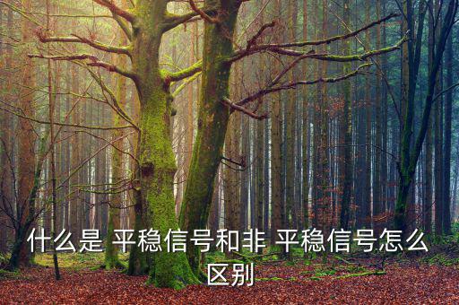 什么是 平穩(wěn)信號和非 平穩(wěn)信號怎么區(qū)別