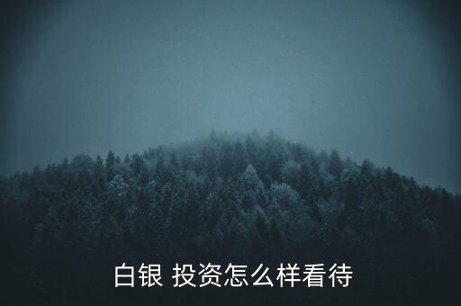  白銀 投資怎么樣看待