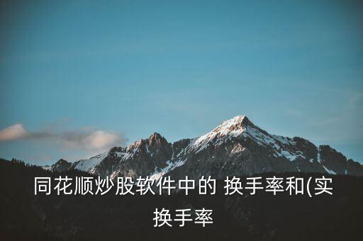  同花順炒股軟件中的 換手率和(實(shí) 換手率