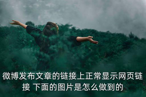 微博發(fā)布文章的鏈接上正常顯示網(wǎng)頁(yè)鏈接 下面的圖片是怎么做到的