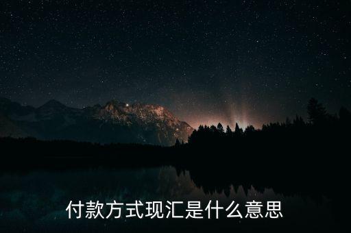 現(xiàn)匯金額是什么意思，招行自動還款中現(xiàn)匯是什么意思