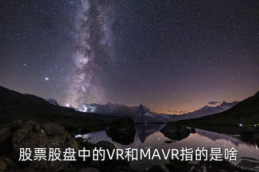 股票股盤中的VR和MAVR指的是啥