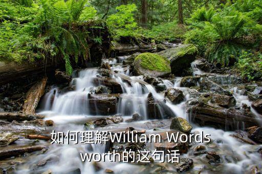 如何理解William Wordsworth的這句話(huà)