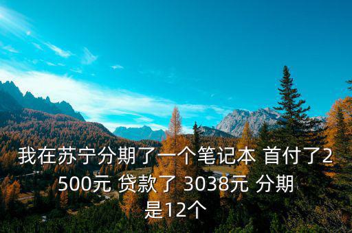 蘇寧三零分期什么意思，我在蘇寧分期了一個(gè)筆記本 首付了2500元 貸款了 3038元 分期是12個(gè)