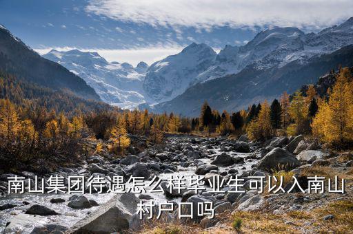 南山集團待遇怎么樣畢業(yè)生可以入南山村戶口嗎