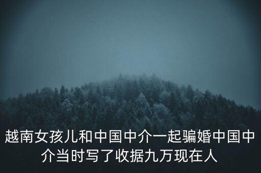 越南女孩兒和中國(guó)中介一起騙婚中國(guó)中介當(dāng)時(shí)寫(xiě)了收據(jù)九萬(wàn)現(xiàn)在人