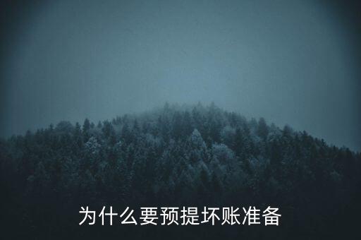 為什么要預提壞賬準備