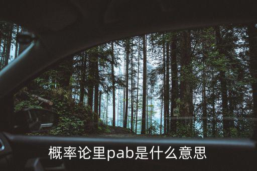 概率論里pab是什么意思