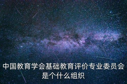 中國教育學會基礎教育評價專業(yè)委員會是個什么組織