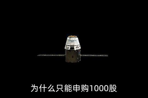 申購新股為什么只能申購1000股，為什么只能申購1000股