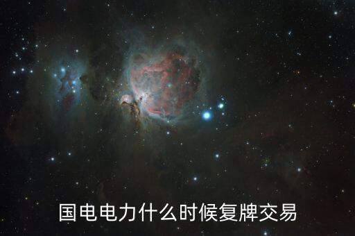 國電電力什么時(shí)候復(fù)牌交易