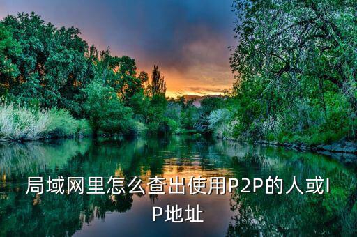 局域網(wǎng)里怎么查出使用P2P的人或IP地址