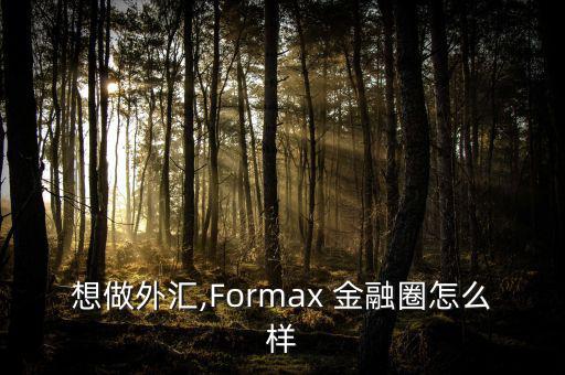 想做外匯,Formax 金融圈怎么樣