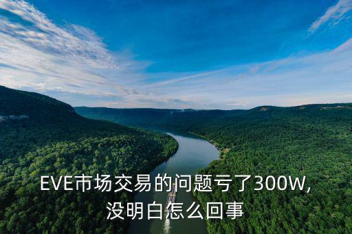 EVE市場交易的問題虧了300W,沒明白怎么回事