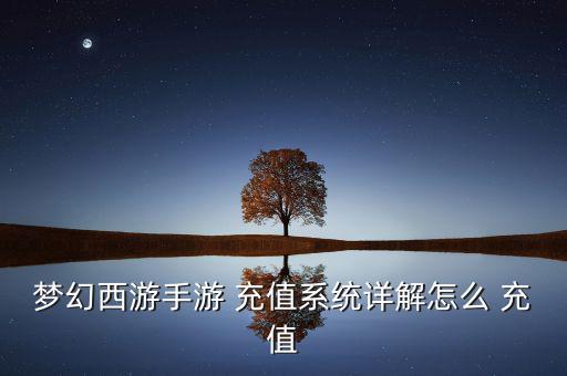 夢幻西游手游 充值系統(tǒng)詳解怎么 充值