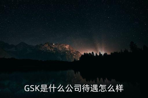 GSK是什么公司待遇怎么樣