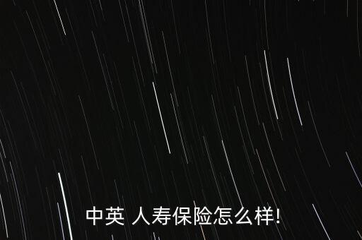  中英 人壽保險(xiǎn)怎么樣!