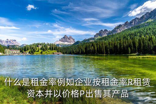 什么是租息率，什么是租金率例如企業(yè)按租金率R租賃資本并以價格P出售其產(chǎn)品