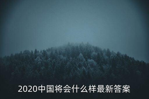 2020年中國會什么樣呢，2020中國會變成怎樣啊