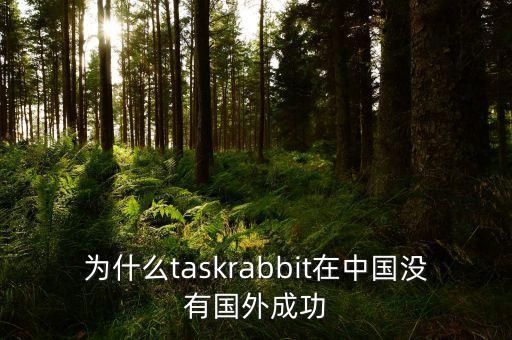 為什么taskrabbit在中國(guó)沒(méi)有國(guó)外成功