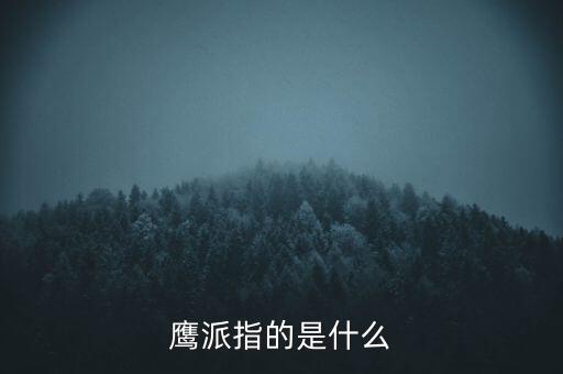 美聯(lián)儲鷹派是什么意思，美國政壇里的鷹派是什么意思