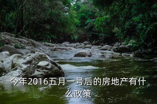 今年2016五月一號后的房地產(chǎn)有什么政策