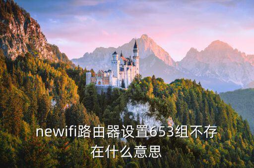 newifi路由器設置653組不存在什么意思