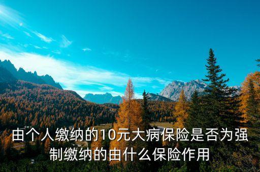 由個人繳納的10元大病保險(xiǎn)是否為強(qiáng)制繳納的由什么保險(xiǎn)作用