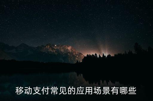 移動(dòng)支付常見的應(yīng)用場(chǎng)景有哪些