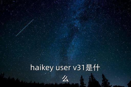 haikey user v31是什么