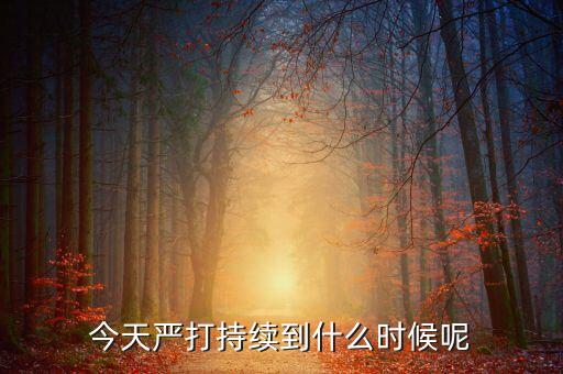 今天嚴(yán)打持續(xù)到什么時(shí)候呢