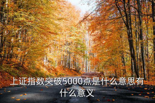 上證指數(shù)5000點是什么意思，上證指數(shù)突破5000點是什么意思有什么意義