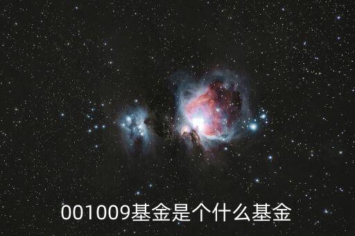 001009是什么基金，001009基金凈值查詢今天