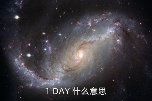 天天發(fā)1天期什么意思，1 DAY 什么意思