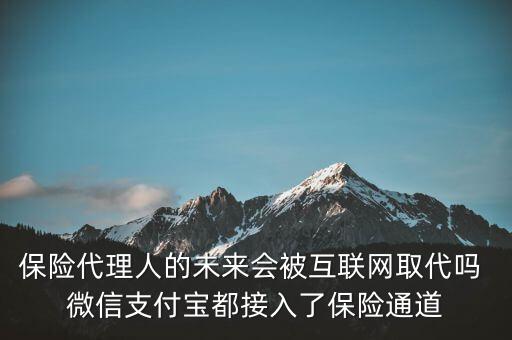 保險代理人的未來會被互聯(lián)網(wǎng)取代嗎 微信支付寶都接入了保險通道