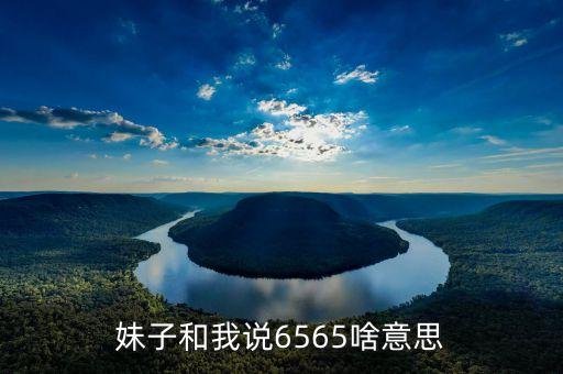 數(shù)字6565代表什么意思，妹子和我說6565啥意思