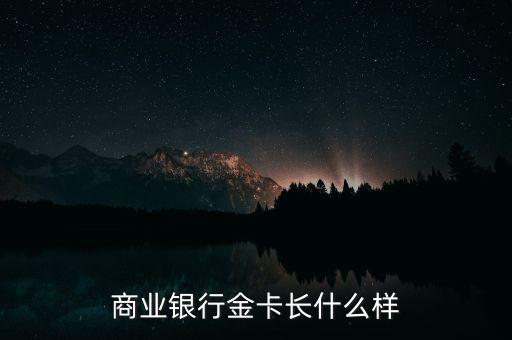 商業(yè)銀行金卡長(zhǎng)什么樣