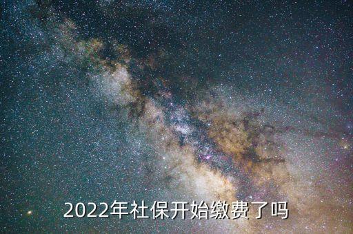 2022年社保開始繳費了嗎