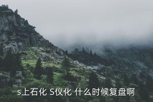 s上石化 S儀化 什么時候復盤啊